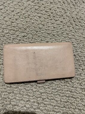 Coach Leather checkbook in Blush Pink